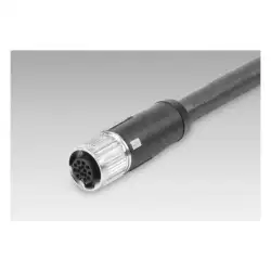 Baumer – Female connector M12, 12-pin, straight, shielded, 5 m cable (ESG 34JP0500G)