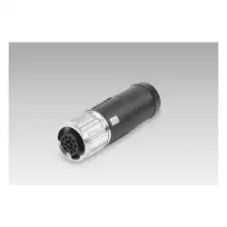 Baumer – Female connector M12, 12-pin, straight, without cable