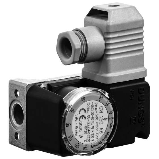 Dungs – GW…A6: Compact Pressure Switch for gas, air, flue and exhaust gases