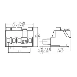 Weidmuller – BUZ 10.16IT/04/180MF4 AG BK BX LRP