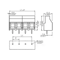 Weidmuller – LL 9.52/04/90 5.0SN AGY BX