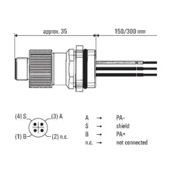 Weidmuller – POS-4P M12 M20 300mm