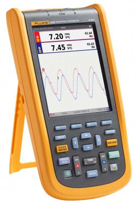 Fluke – Fluke 125B/S Industrial ScopeMeter Hand-Held Oscilloscope with AC clamp and Fluke View software, 40 MHz