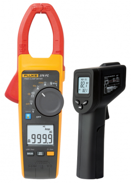Fluke – Fluke 376 FC True RMS AC/DC Clamp Meter Kit – Includes the T2500 Infrared Thermometer for FREE