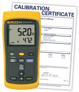 Fluke – Fluke 52-II-NIST Dual Input Digital Thermometer,  includes Traceable Calibration Certificate