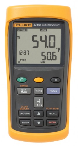 Fluke – Fluke 54-2-B Dual Input Digital Thermometer with data logging