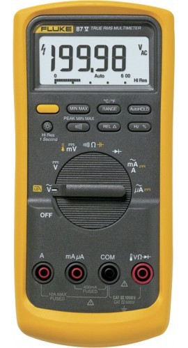 Fluke – Fluke 87-5 CAL Industrial True-RMS Multimeter with calibration certificate,  1000 V, 10 A