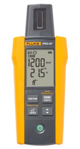 Fluke – Fluke IRR2-BT Solar Irradiance Meter Pro, 50 to 1400 W/m2, 2.402 to 2.48 GHz