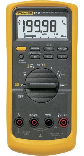 Fluke – Fluke 87V Industrial True-RMS Multimeter with temperature, 1000 V, 10 A